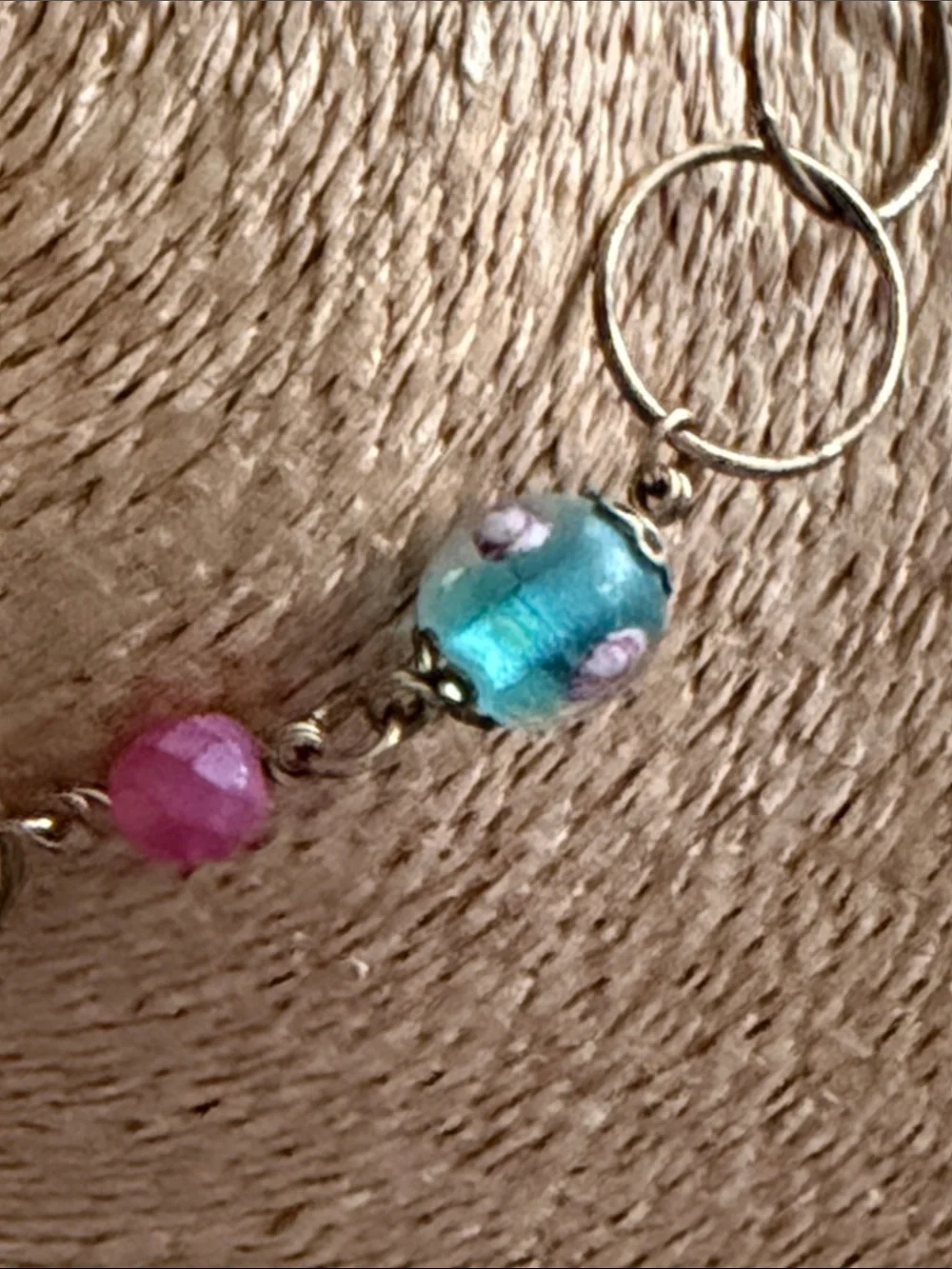 Long lovely light weight necklace many pretty beads and gemstones